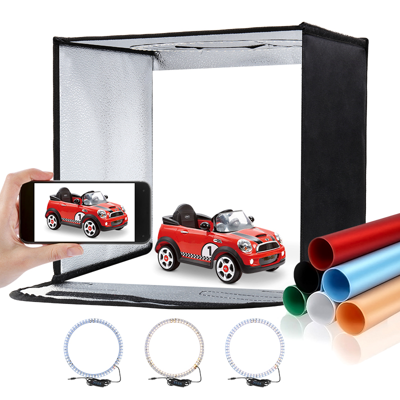 Photography Lighting Kit - 11.8x11.8inch Fold Photo Studio Light Box