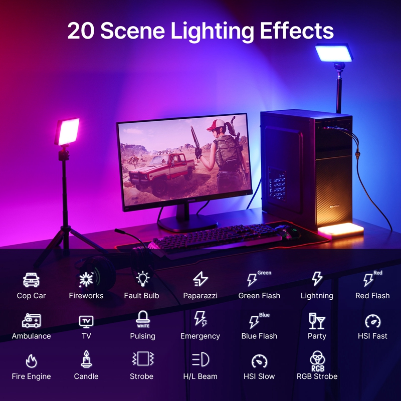 ULANZI LT002 RGB Video Light,  - Photography Lighting Outdoor 评论和价格