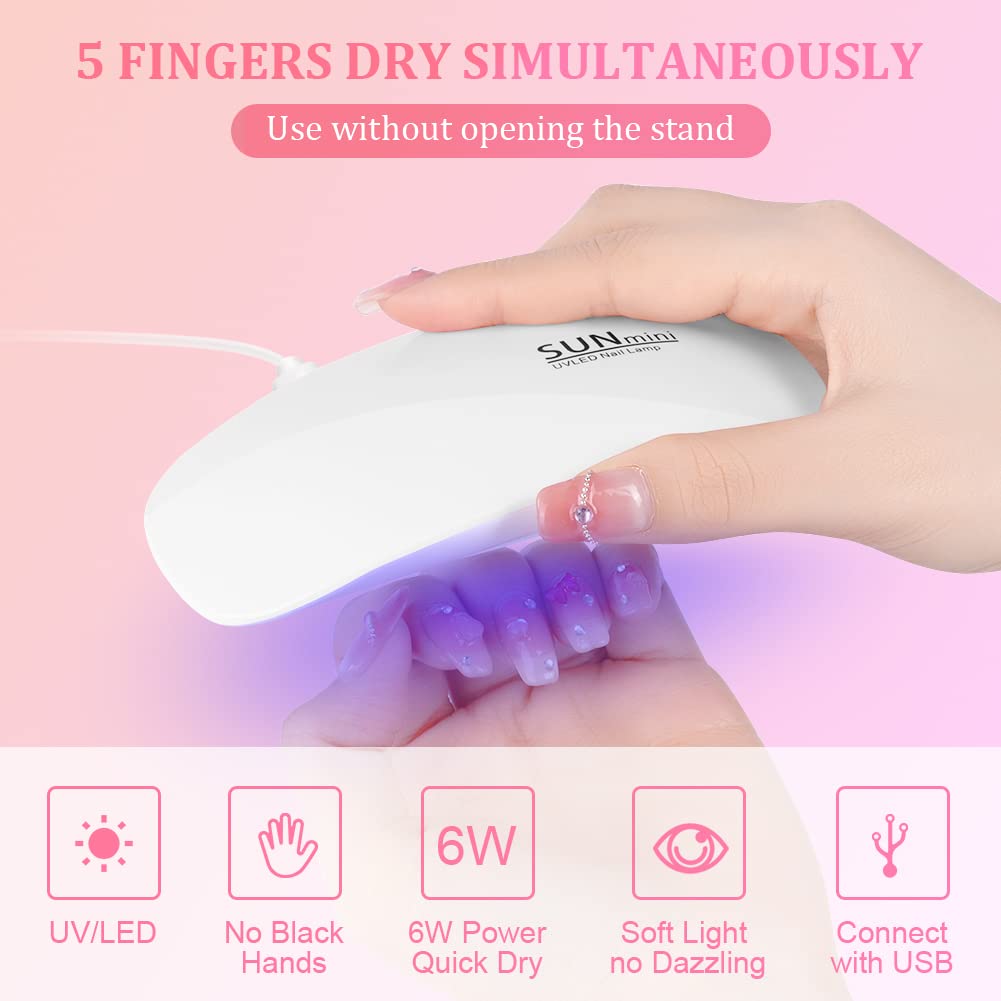 Portable 6 LED UV Nail Lamp 6W - Photography Lighting Gels 评论和价格