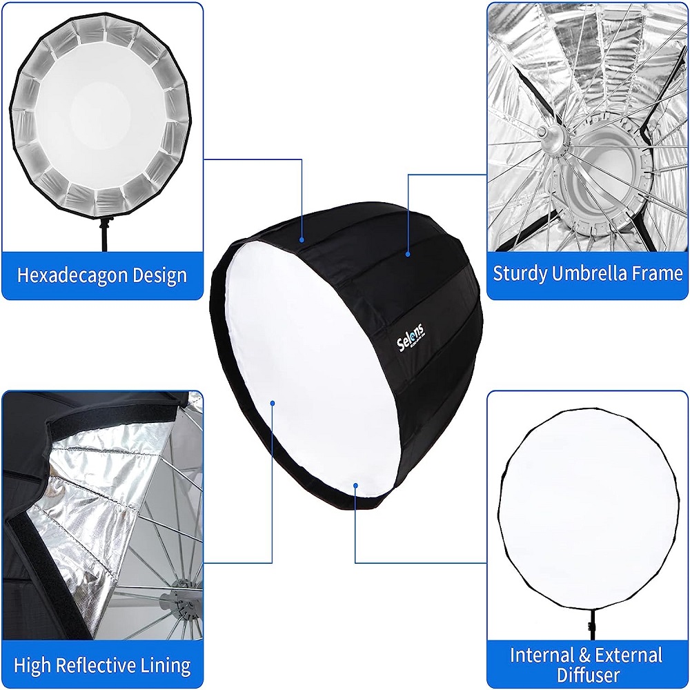 Selens 120cm Sixteen Horns Dee - Parabolic Umbrella Deep 评论和价格