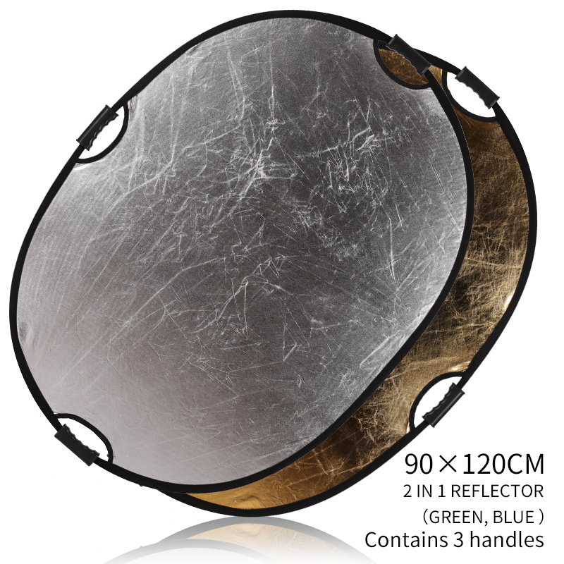 Portable 2-in-1 35x47inch/90x1 - Reflector Disc Silver 评论和价格