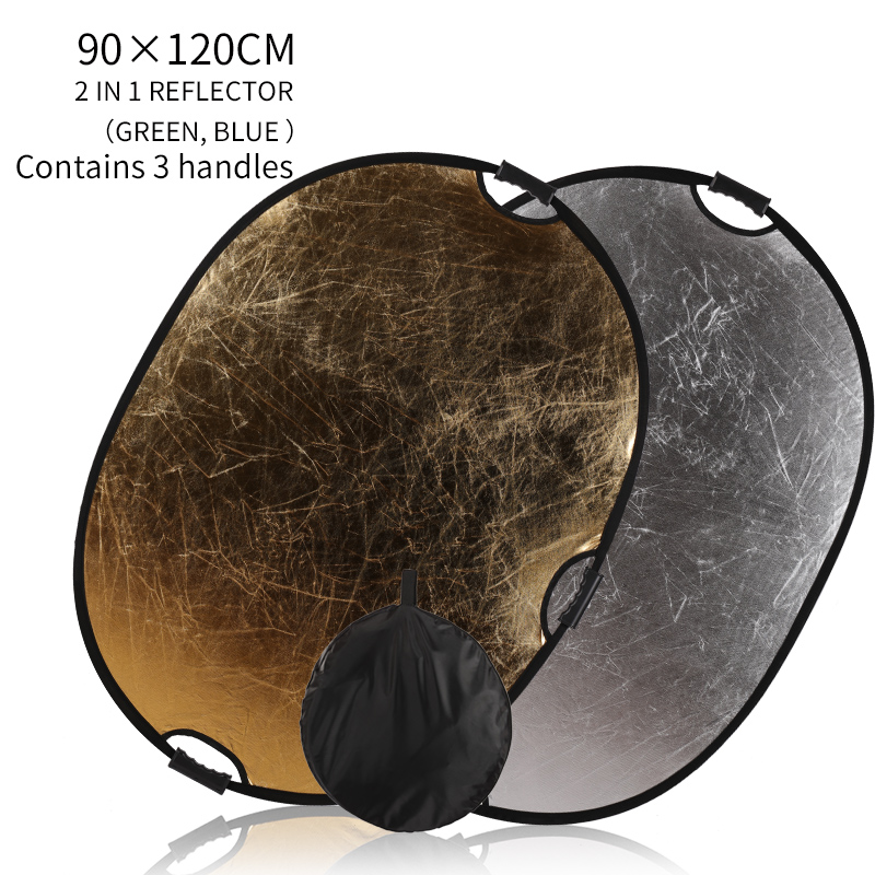 Portable 2-in-1 35x47inch/90x1 - Reflector Disc Silver 评论和价格