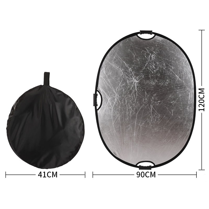 Portable 2-in-1 35x47inch/90x1 - Reflector Disc Silver 评论和价格