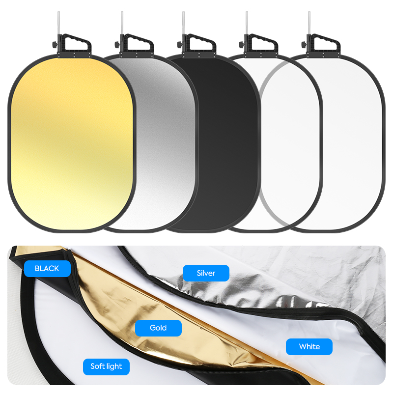 25*29in Light Reflector Stand  - Reflector Disc Silver 评论和价格