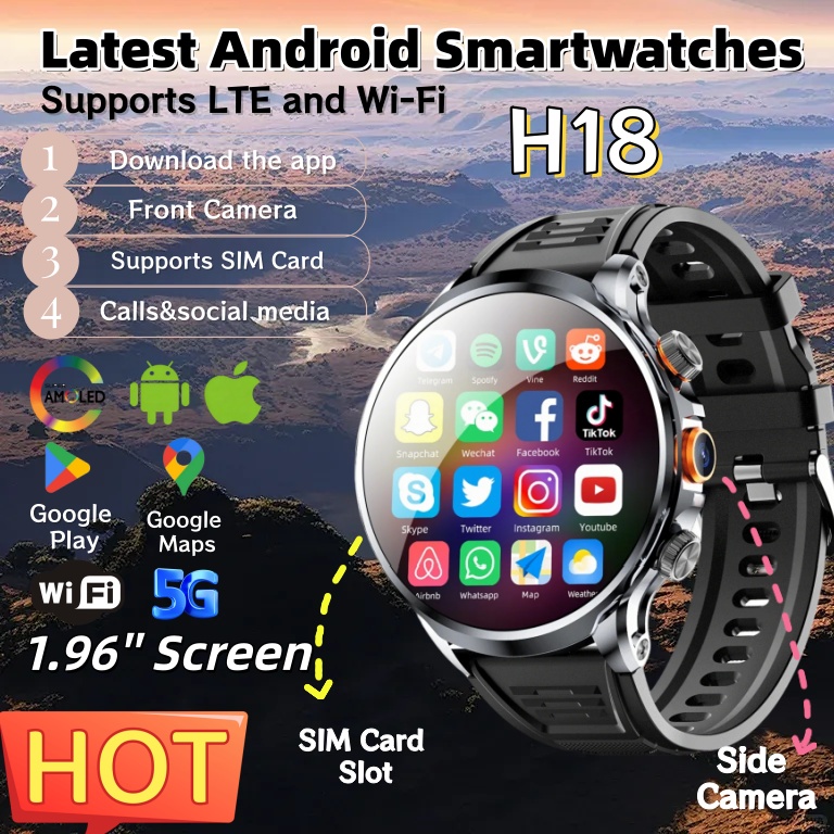 NEW 4G Android H18 Smart Watch - Photography Lighting Gels 评论和价格