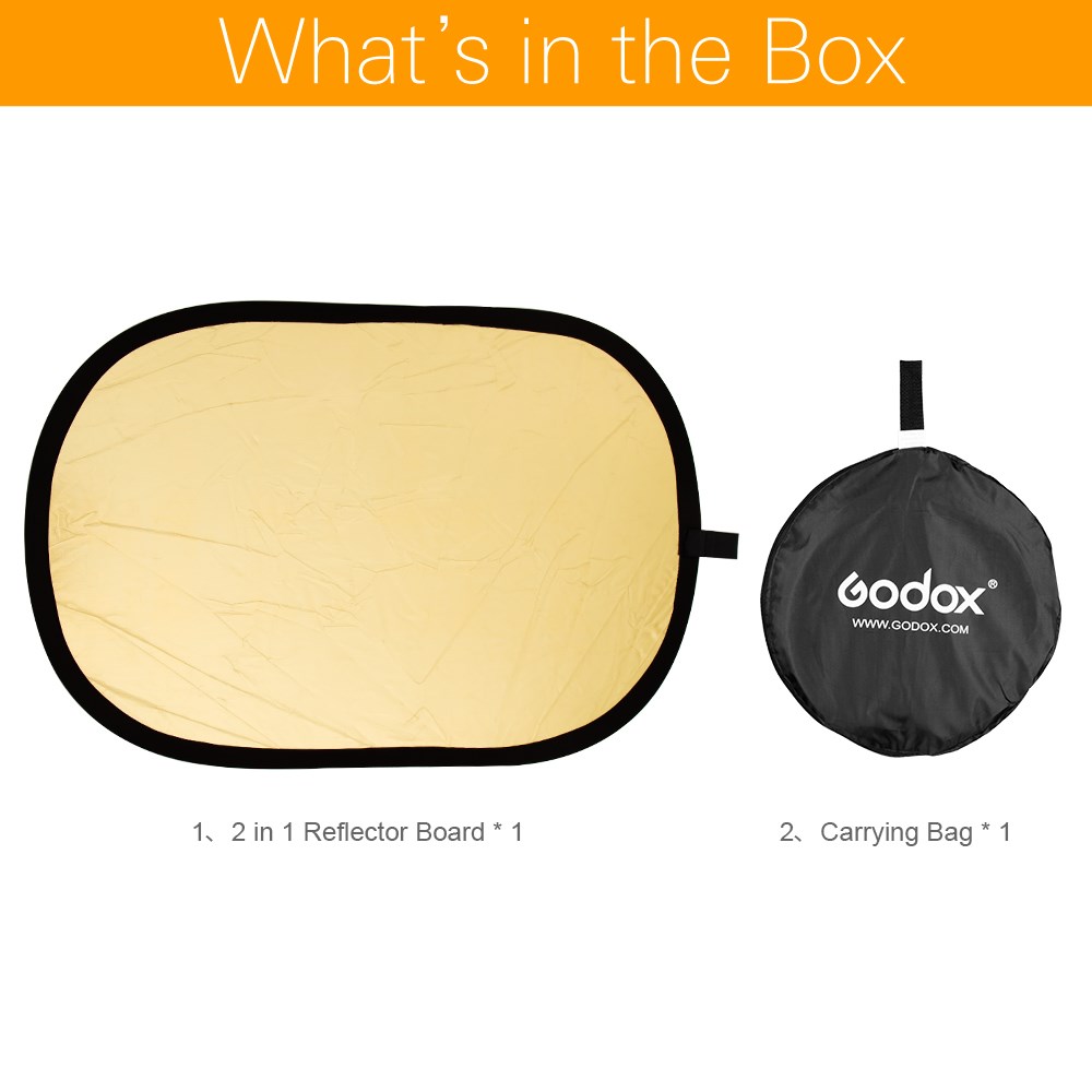 Godox 2in1 150x200cm Gold and  - Reflector Disc Silver 评论和价格