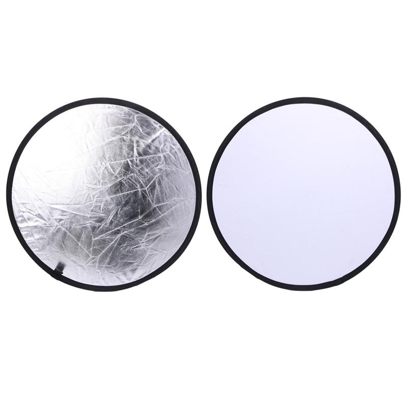 2 in 1 55-60cm Light Mulit Col - Reflector Disc Silver 评论和价格