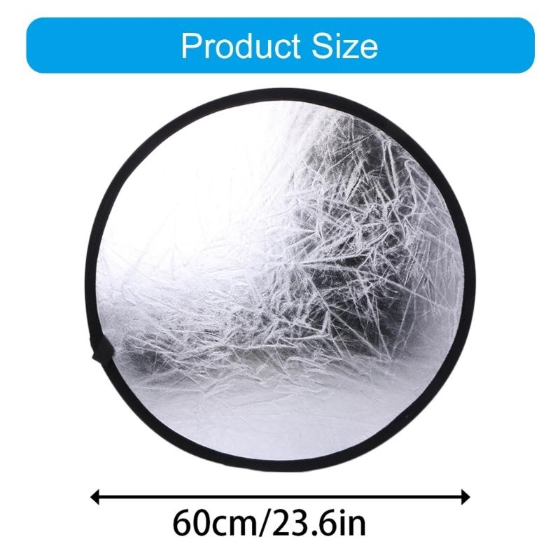 2 in 1 55-60cm Light Mulit Col - Reflector Disc Silver 评论和价格