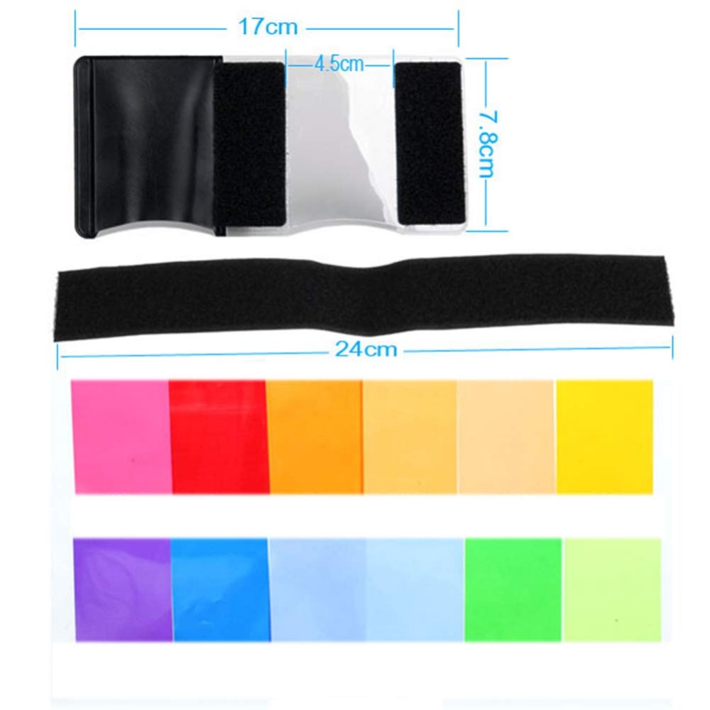 12 Colors Camera Flash Gels Li - Photography Lighting Kit 评论和价格