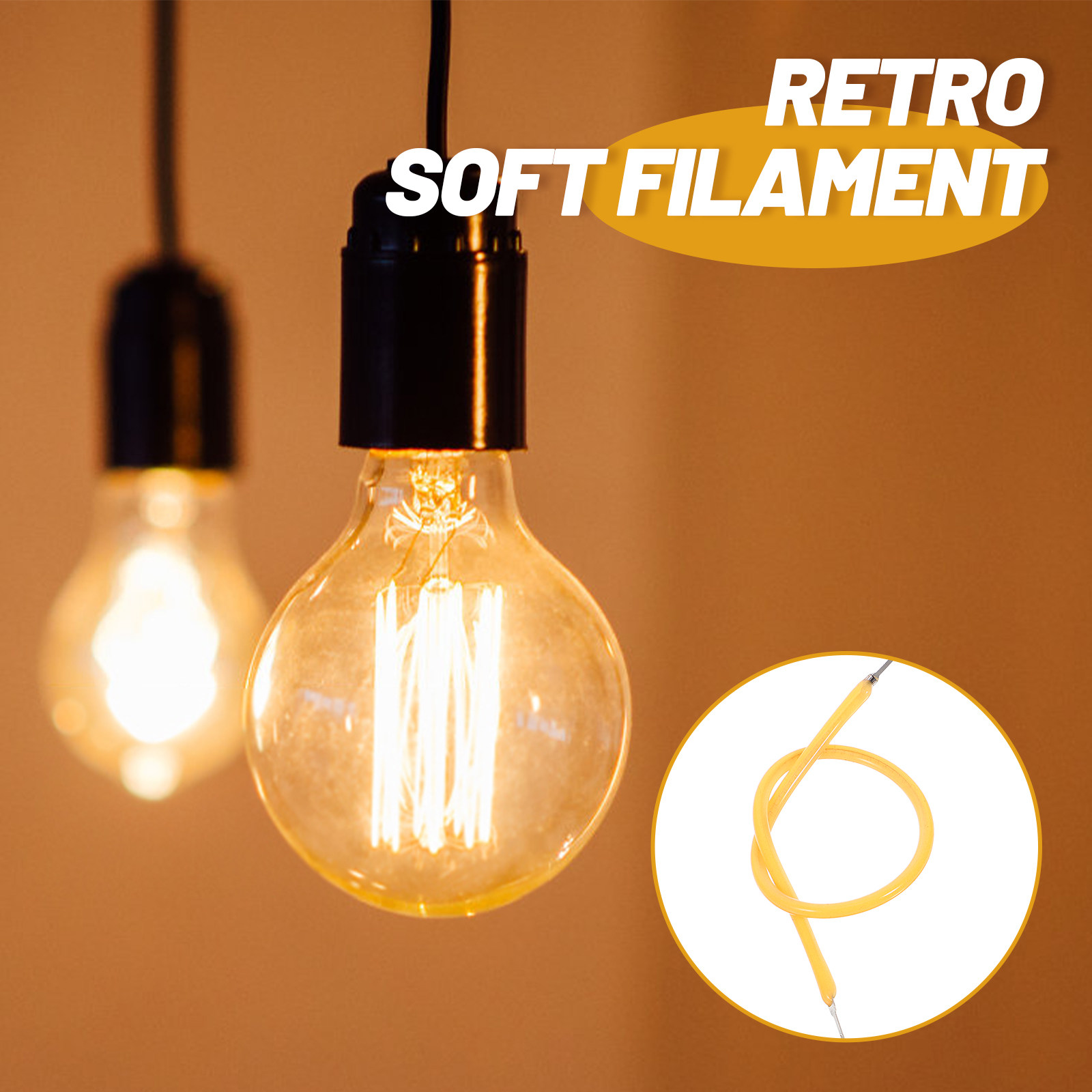 6Pcs Retro Flexible LED Filame - Photography Lighting For Indoor 评论和价格
