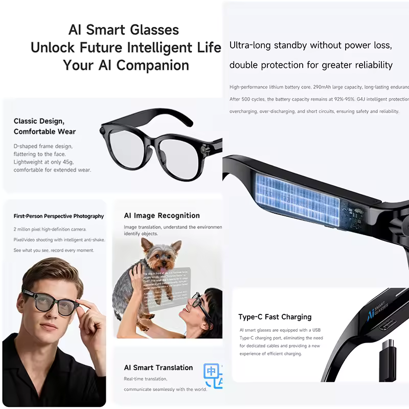 M89-S AI Smart Glasses Equippe - Photography Lighting Gear 评论和价格