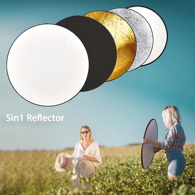 1pc Portable five in one refle - Reflector Disc Silver 评论和价格