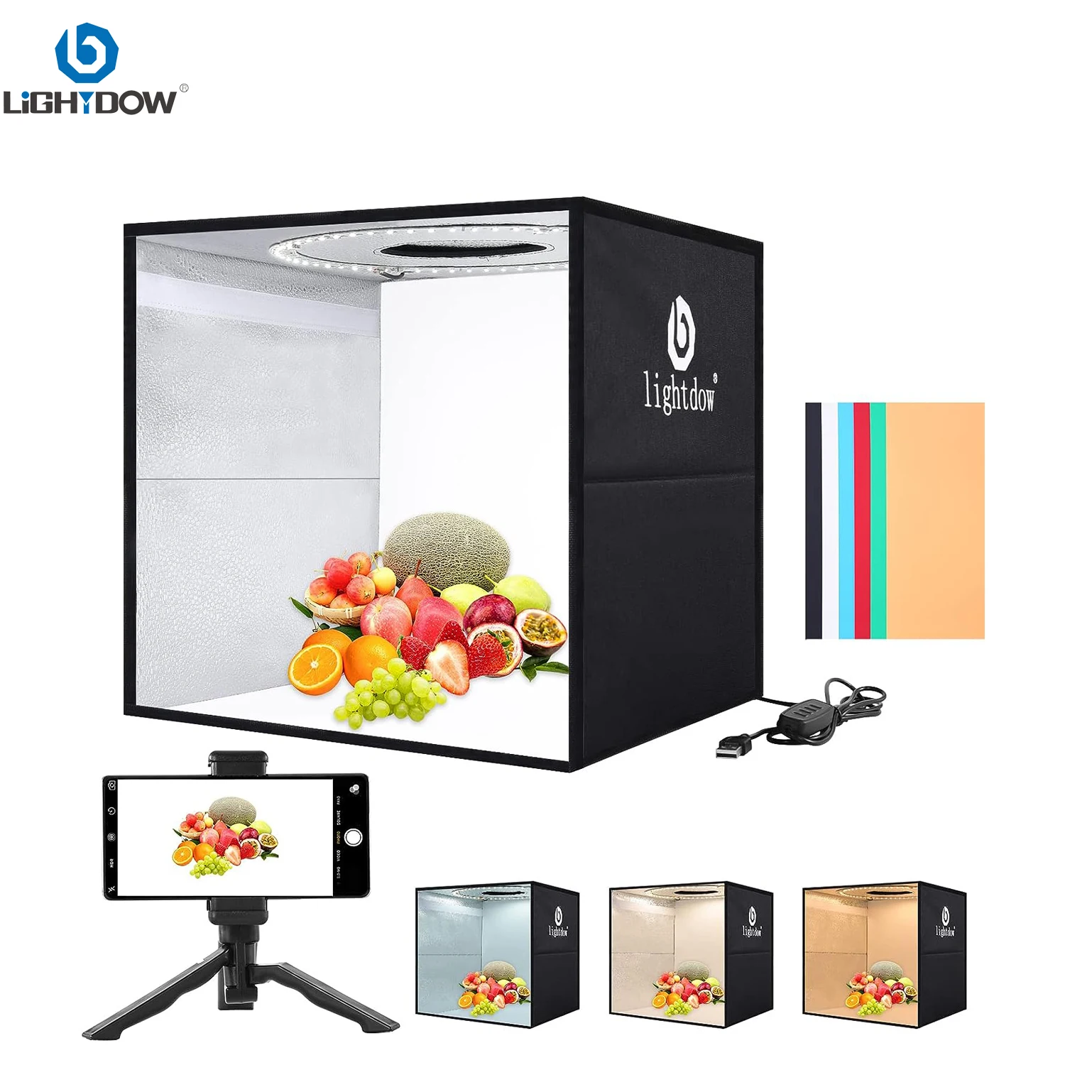 Lightdow Dimmable Photo Box LE - Photography Lighting Kit 评论和价格