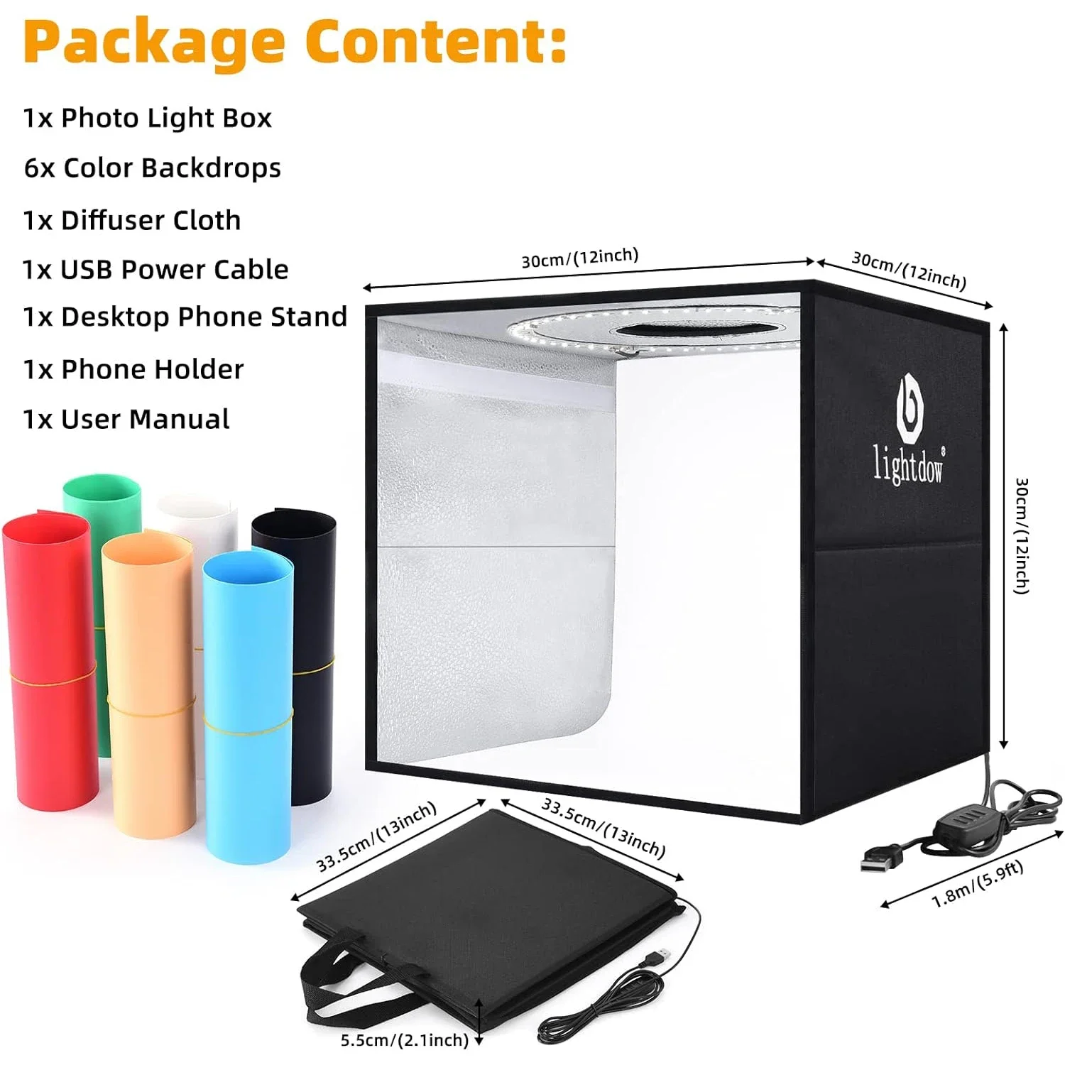 Lightdow Dimmable Photo Box LE - Photography Lighting Kit 评论和价格