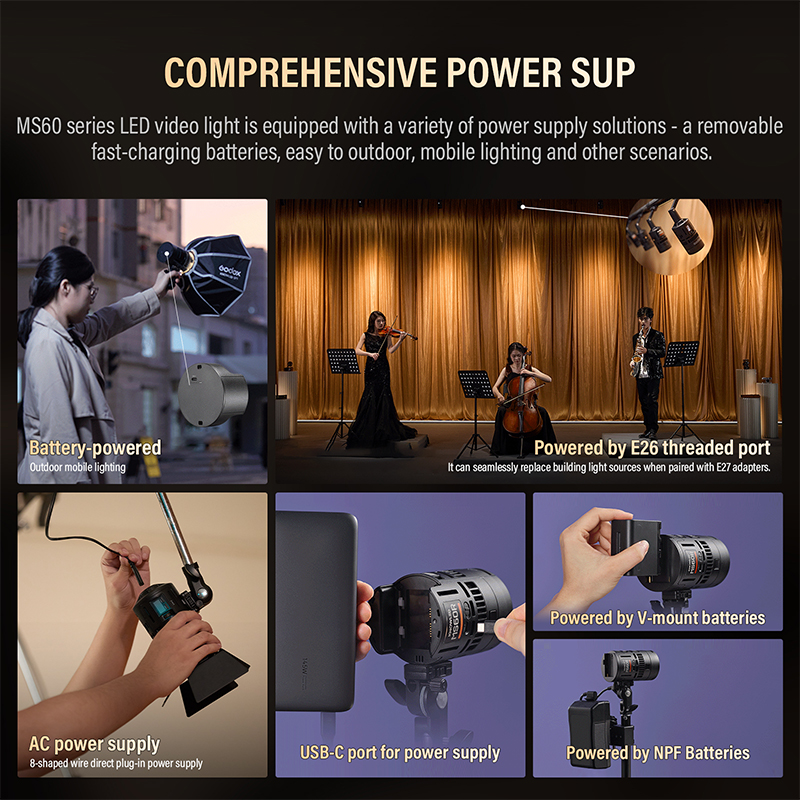 Godox RS60Bi RS60R 60W LED Mon - Photography Lighting Outdoor 评论和价格