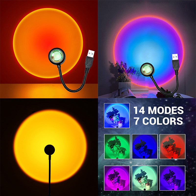 ZK40 LED Sunset Lamp Nightligh - Photography Lighting Diy 评论和价格