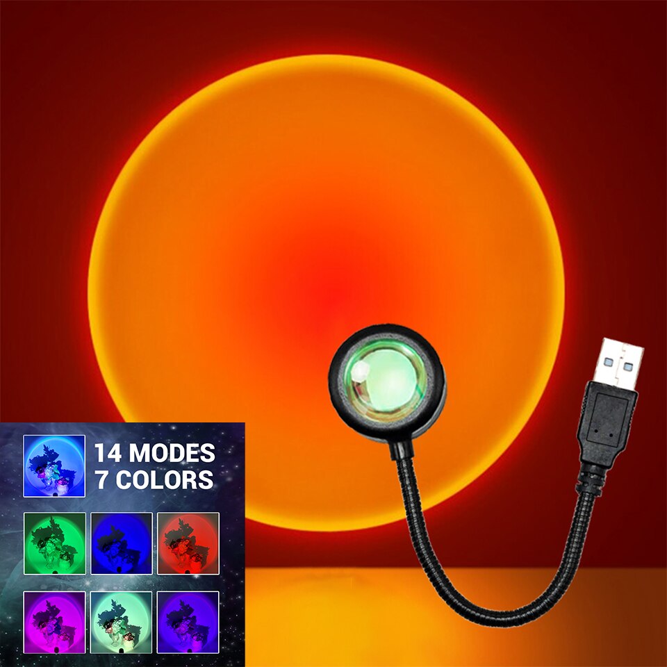ZK40 LED Sunset Lamp Nightligh - Photography Lighting Diy 评论和价格