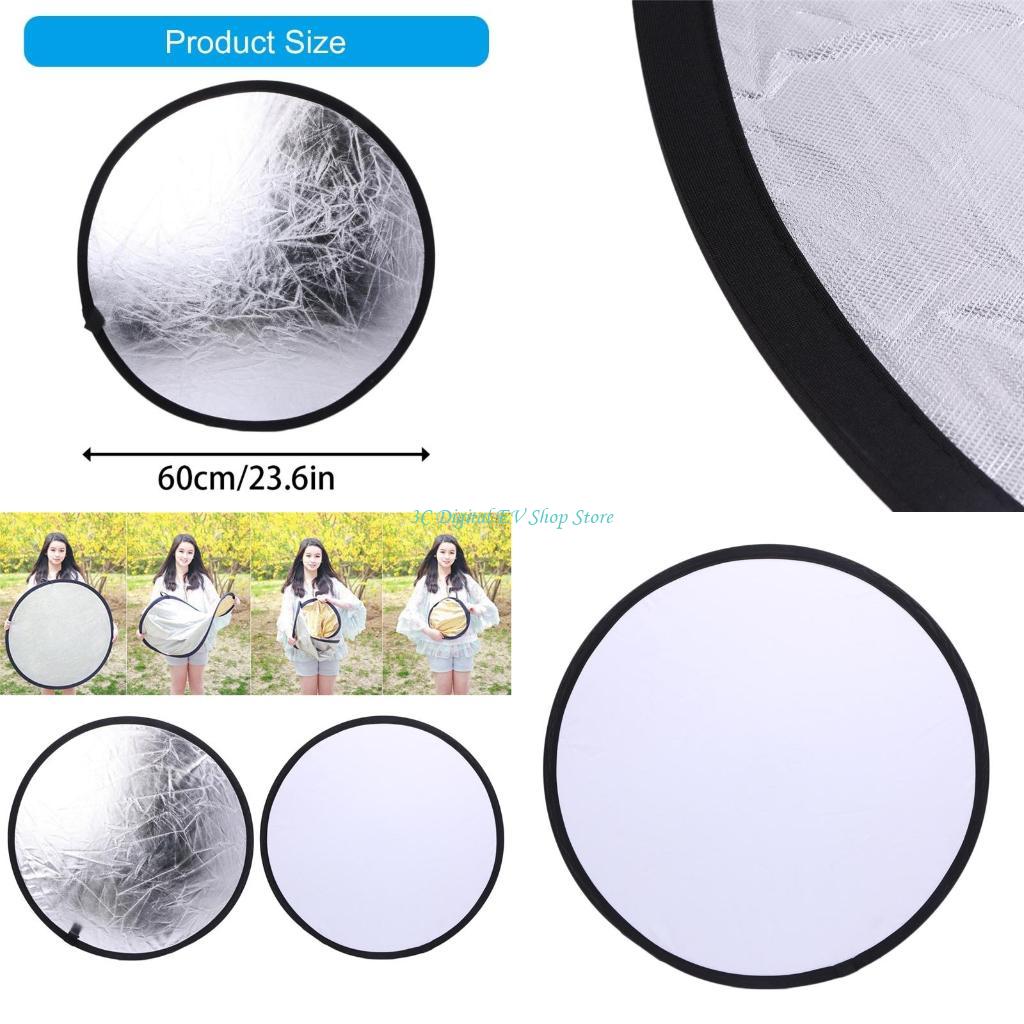 E74D 2 in 1 55-60cm Light Muli - Reflector Disc Silver 评论和价格